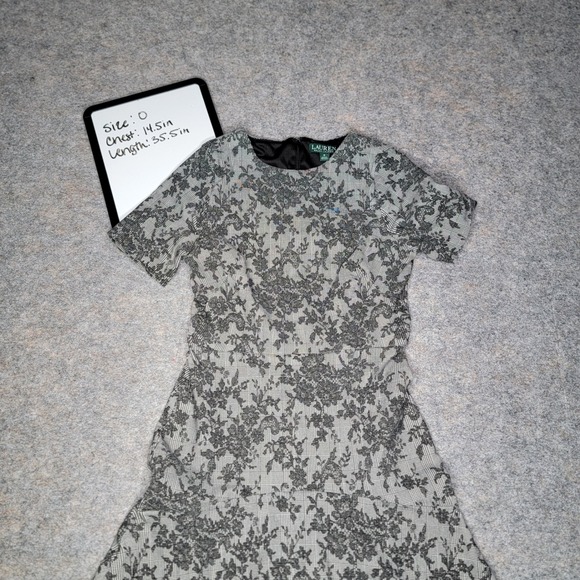 Lauren Ralph Lauren Dresses & Skirts - Lauren Ralph Lauren Black Floral Plaid Fit & Flare Dress Size 0